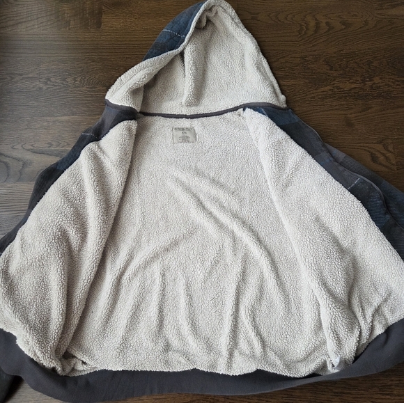 No Boundaries Men's Plaid Sherpa-Lined Hooded Jacket  Check Pattern Sz.XL(46-48) - Picture 4 of 12